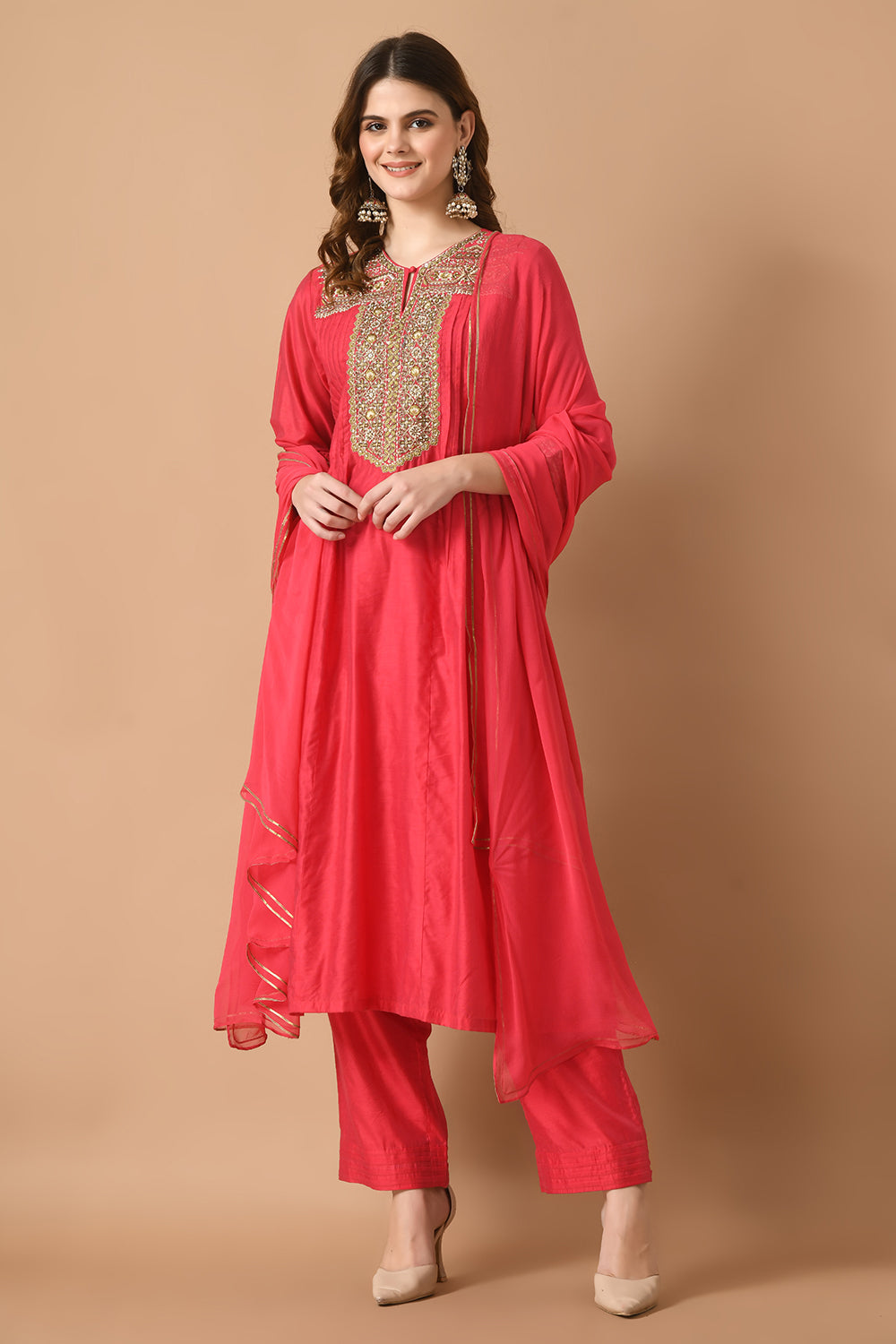 Red Kurta Set