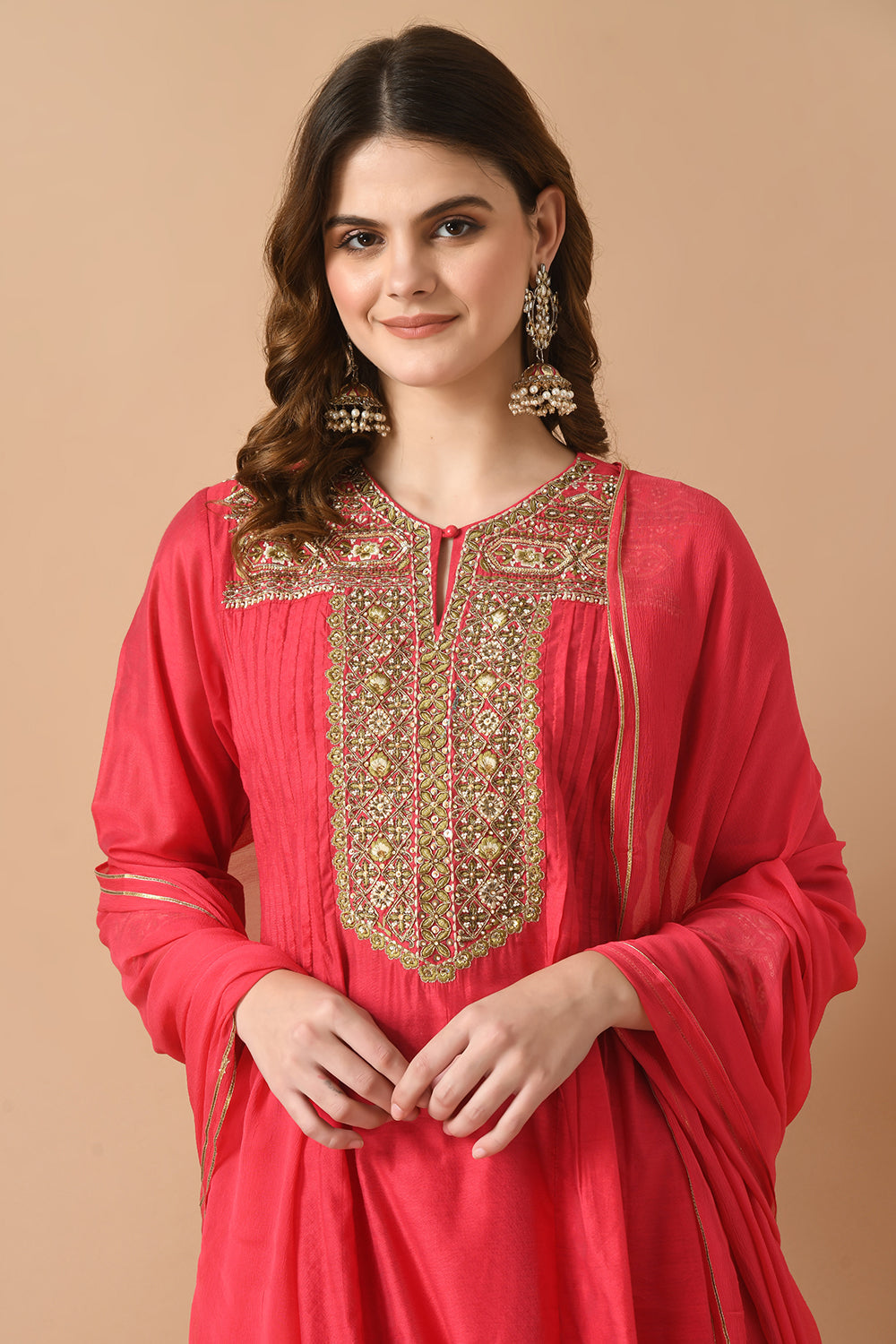 Red Kurta Set