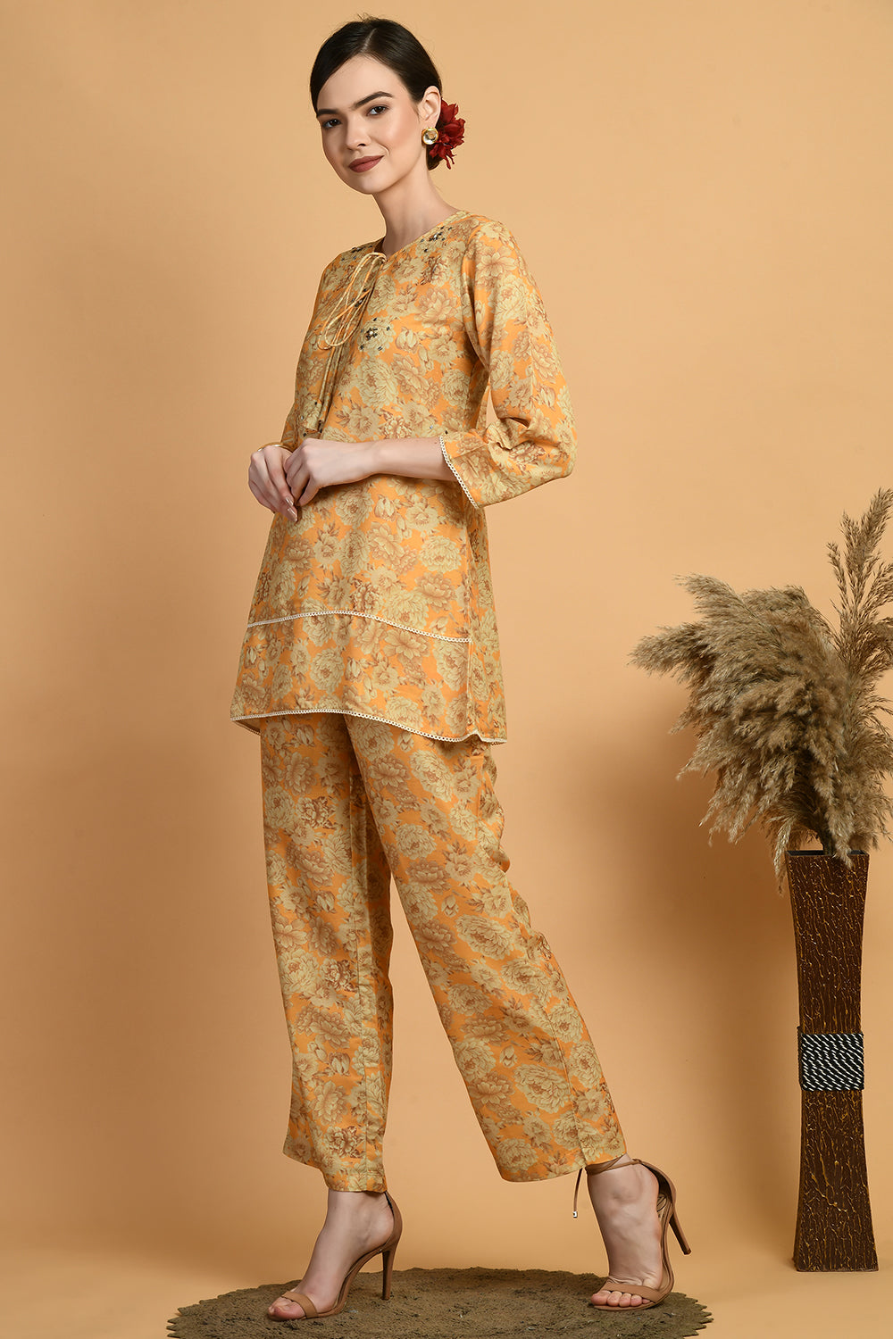 Mustard Kurta Set