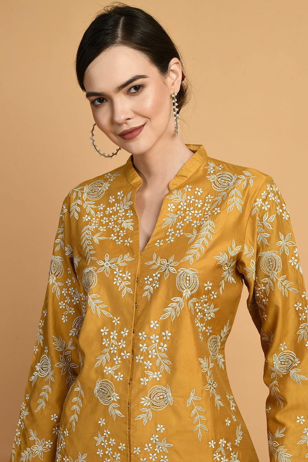 Mustard Kurta Set