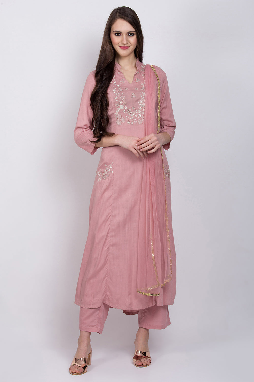 Rose Gold Kurta Set