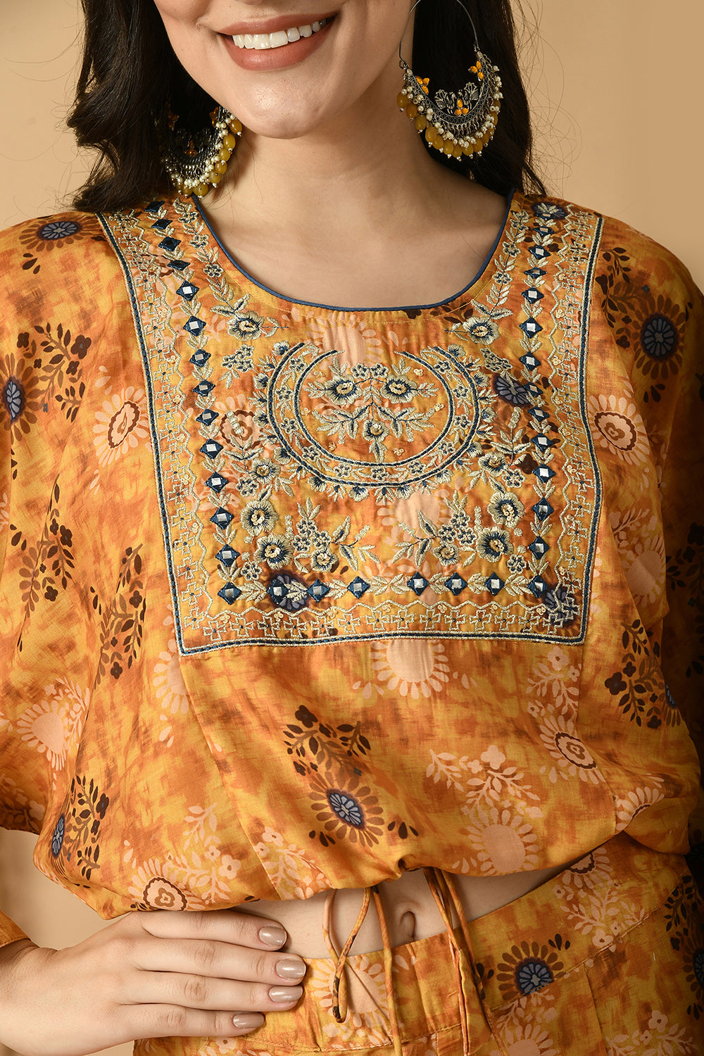 Mustard Kurta Set