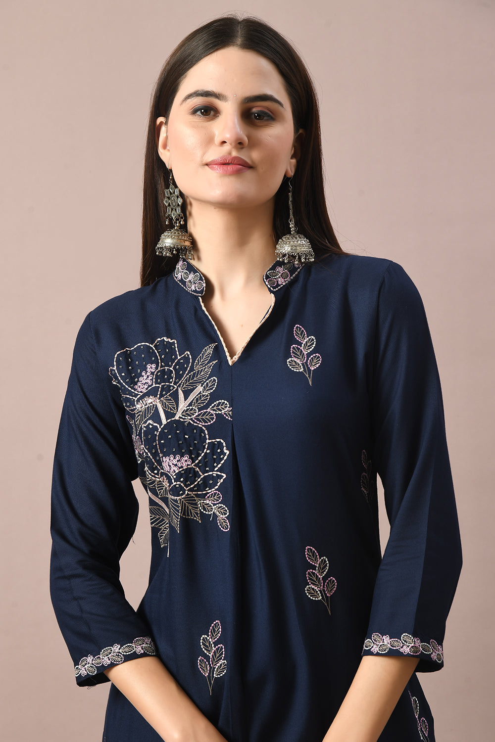 Navy Kurta Set