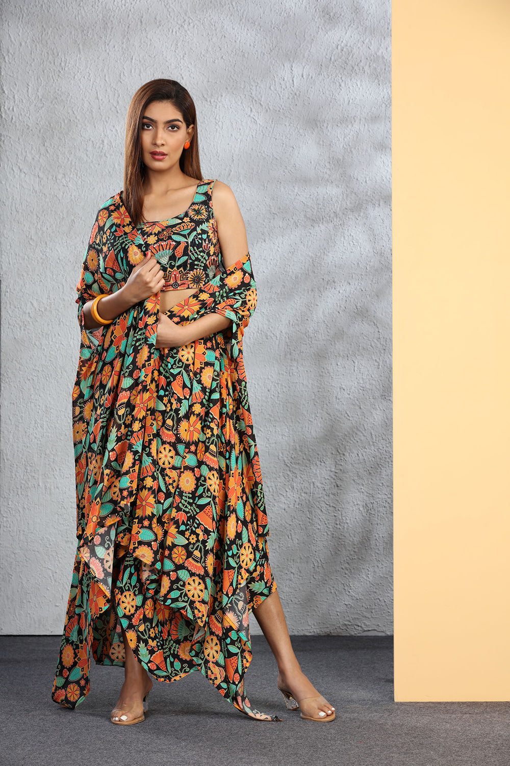 Multicolor Skirt set