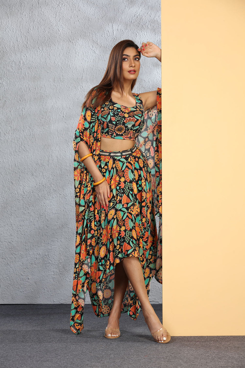 Multicolor Skirt set