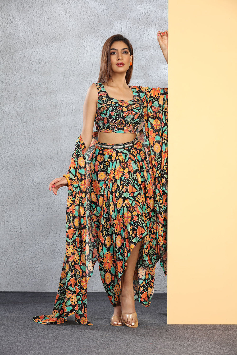 Multicolor Skirt set