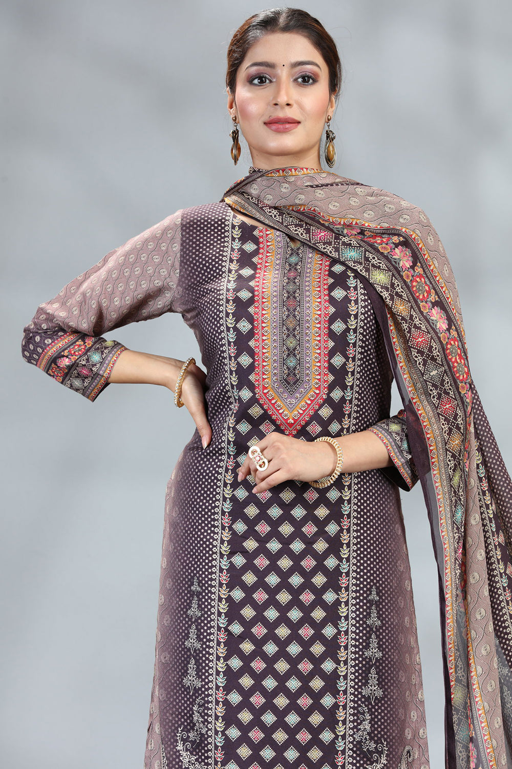 Wine Kurta set