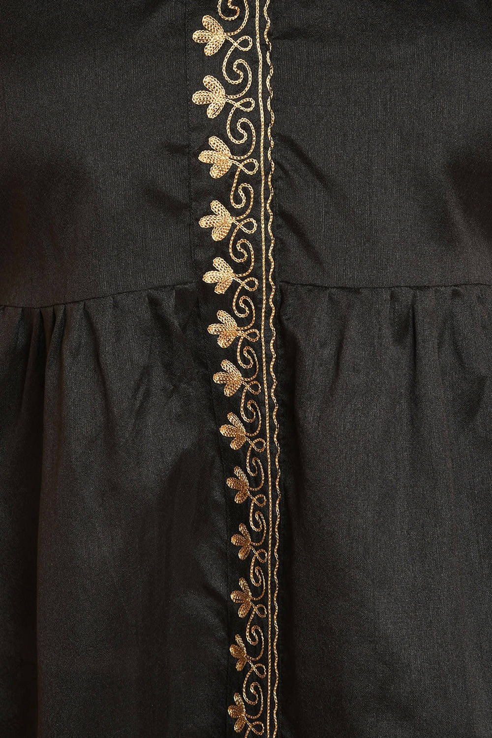 Black Embroidered Kurta Set