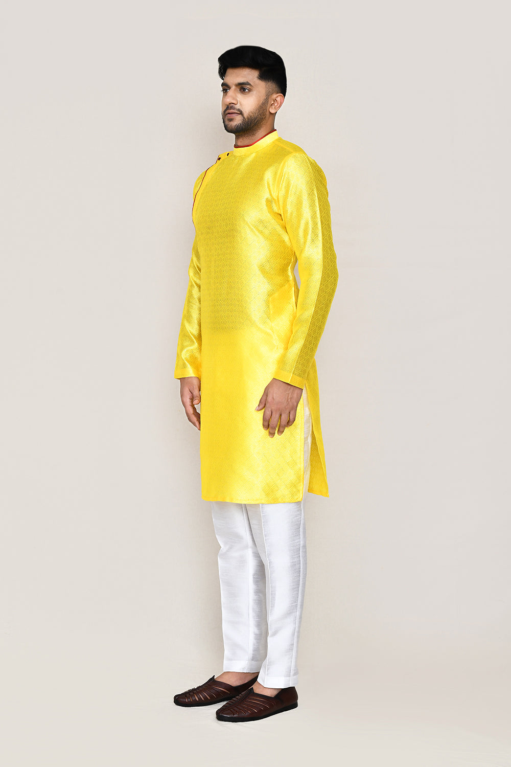 Yellow Kurta with Straight Fit Pant