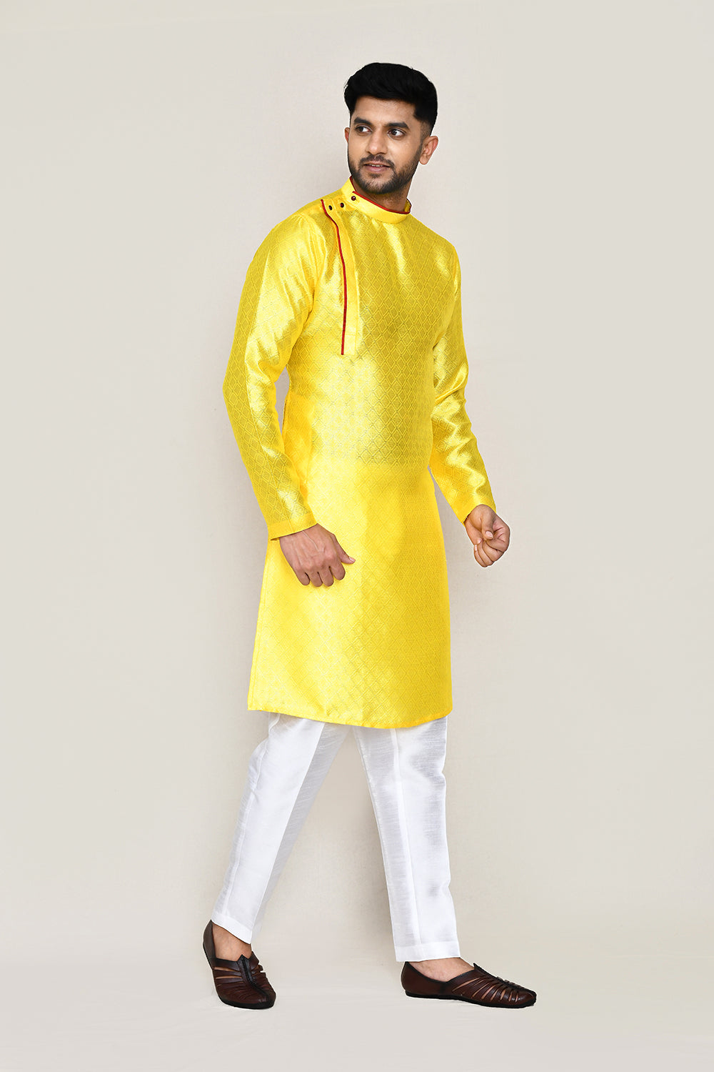 Yellow Kurta with Straight Fit Pant
