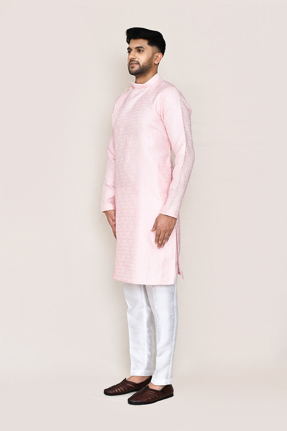 Red Kurta with Straight Fit Pant