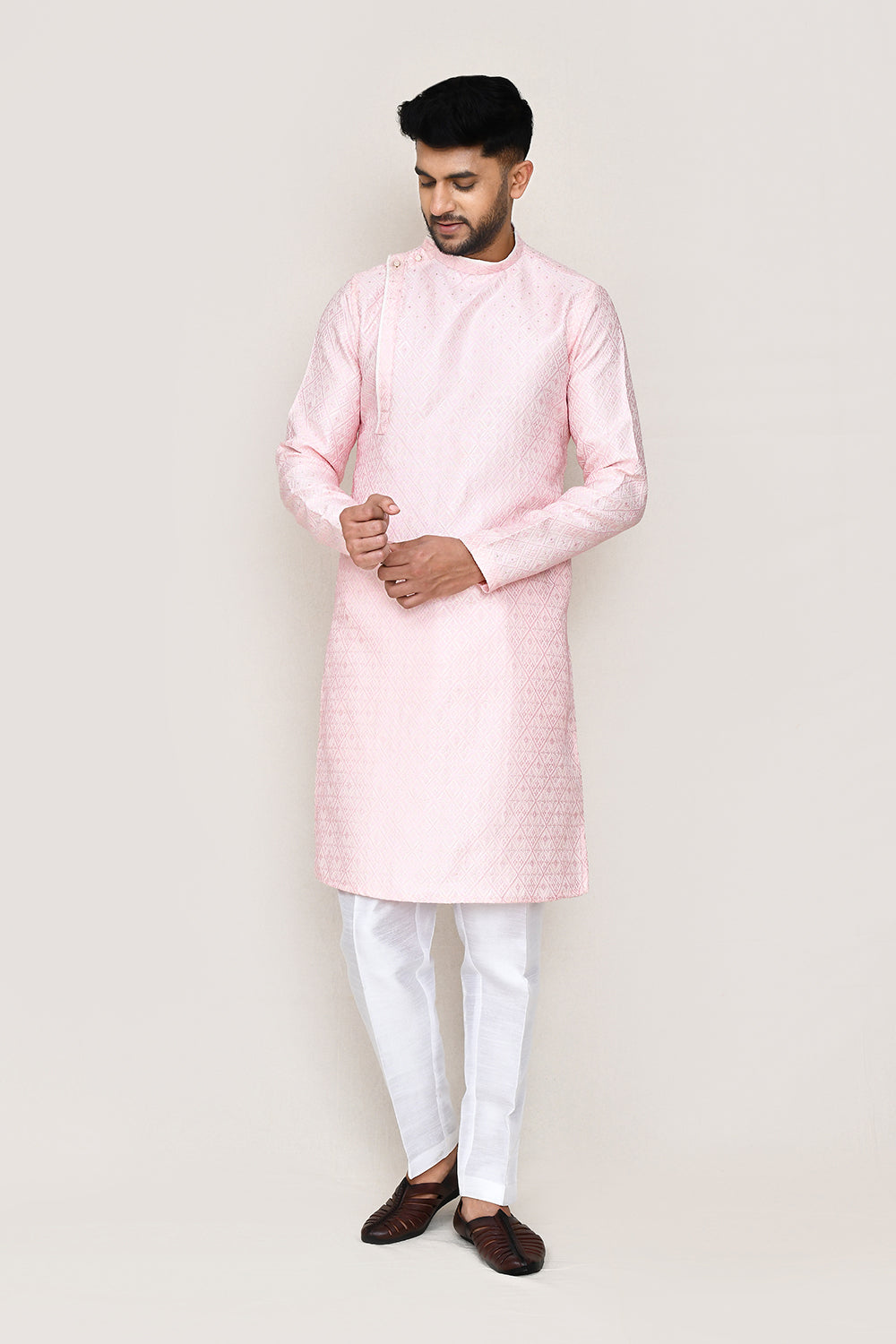 Red Kurta with Straight Fit Pant