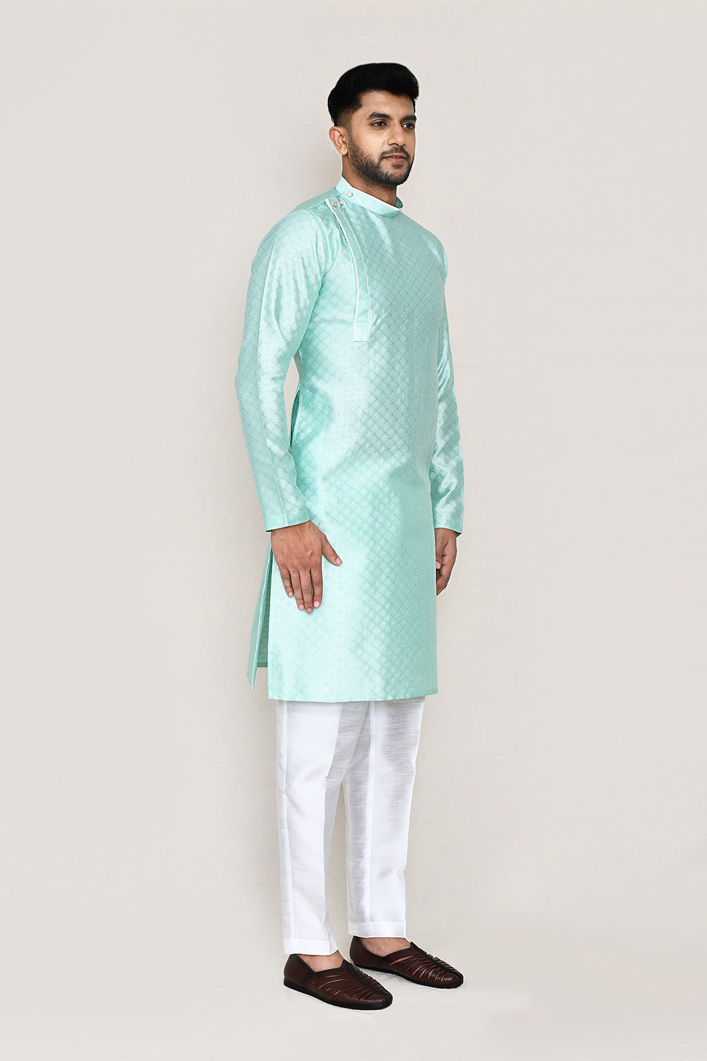 Light Green Kurta with Straight Fit Pant