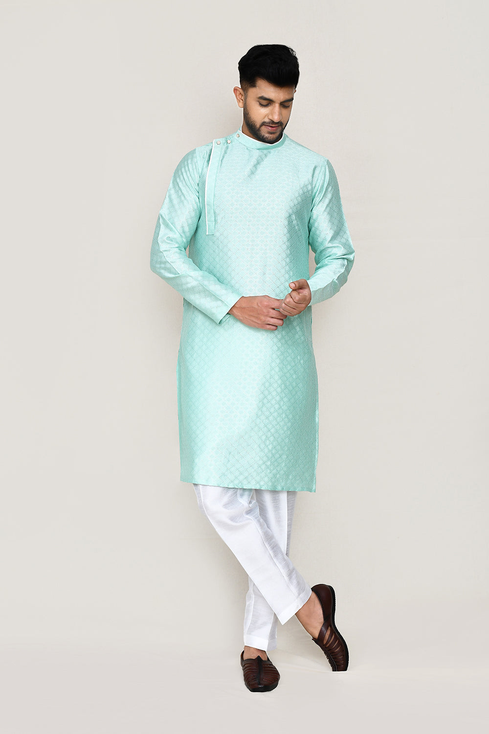 Light Green Kurta with Straight Fit Pant