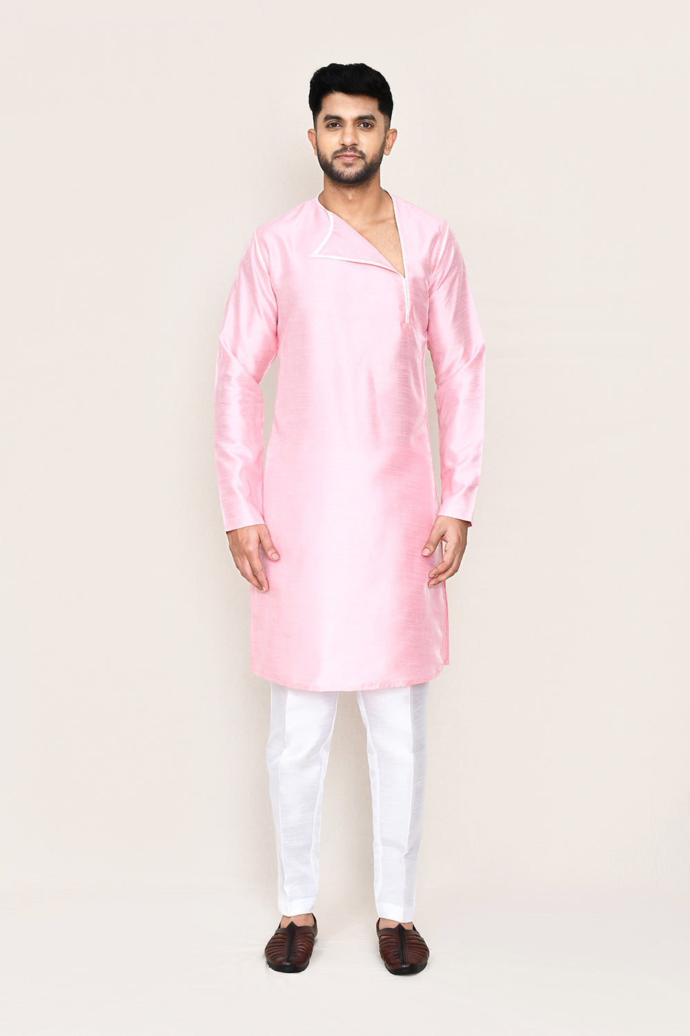 Pink Kurta with Straight Fit Pant