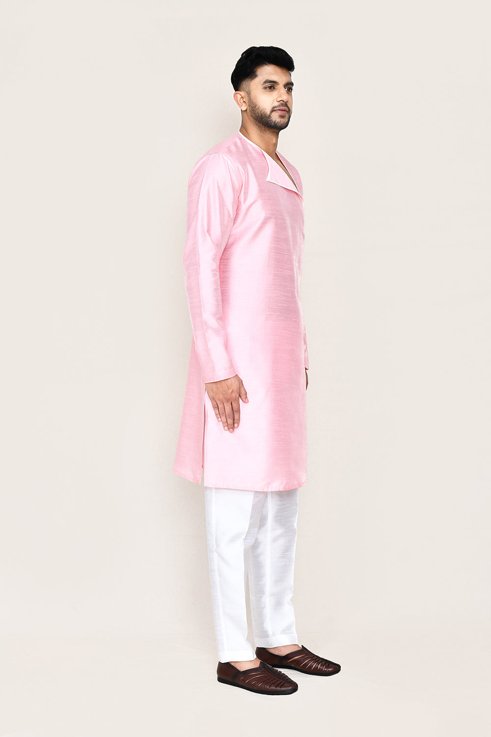 Pink Kurta with Straight Fit Pant