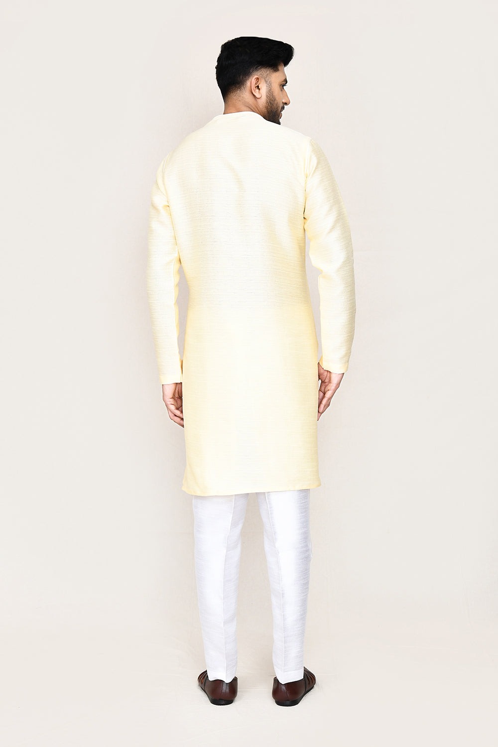 Light Beige Kurta with Straight Fit Pant