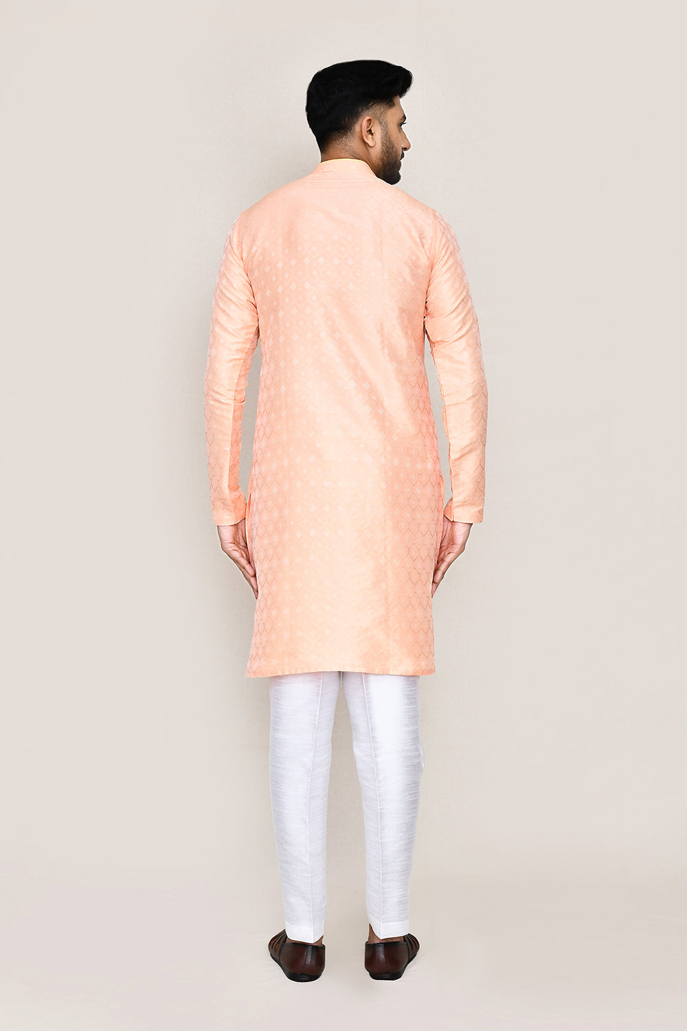 Peach Kurta with Straight Fit Pant