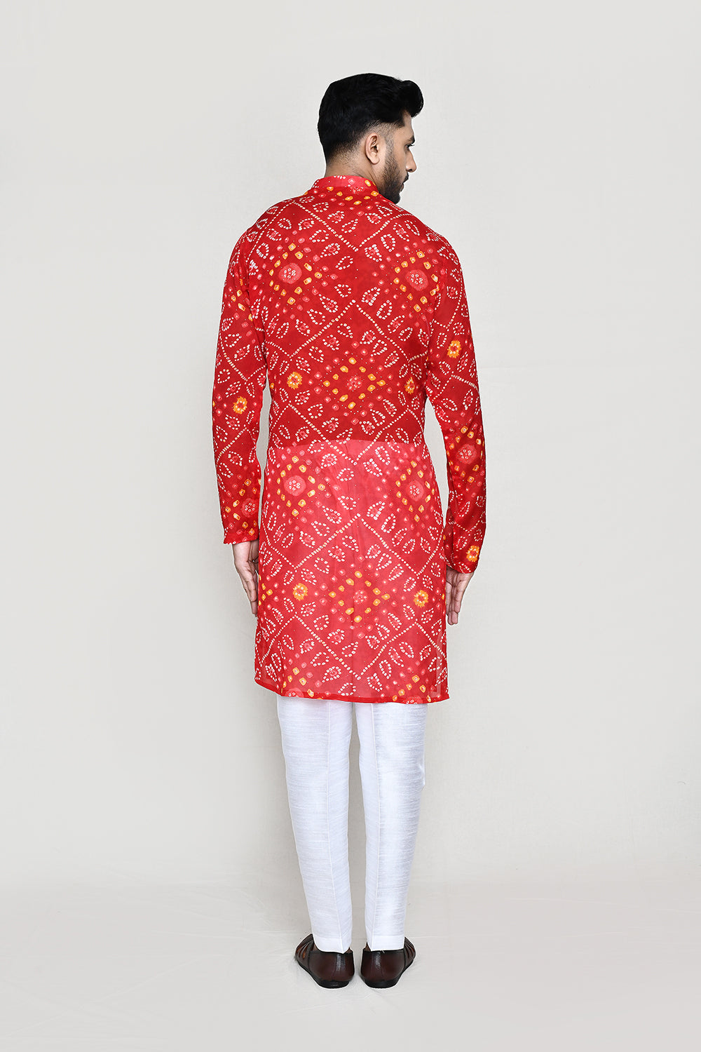 Red Kurta with Straight Fit Pant