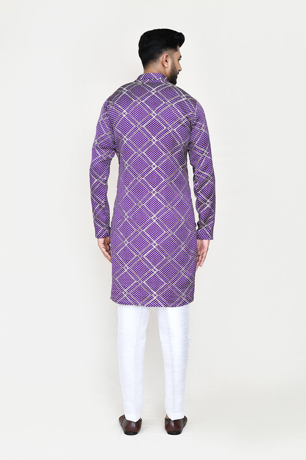 Purple Kurta with Straight Fit Pant