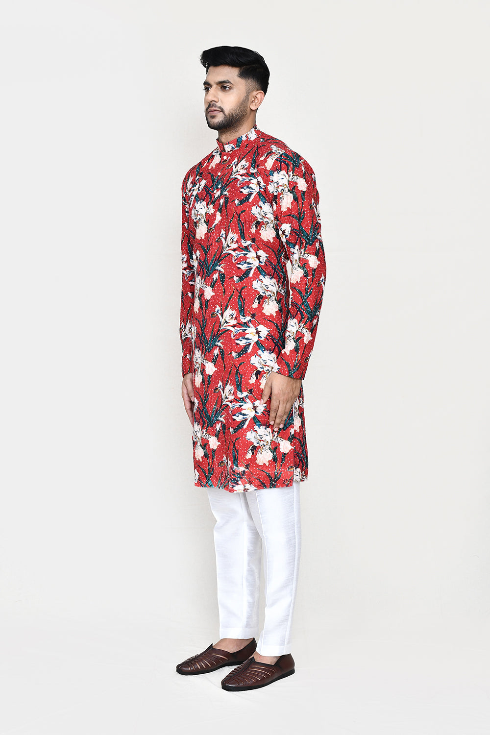 Maroon Kurta with Straight Fit Pant