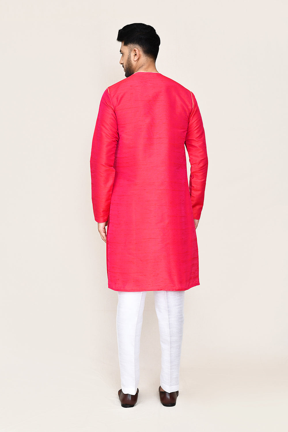 Rani Pink Kurta with Straight Fit Pant