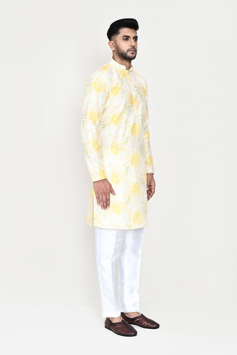 Yellow Kurta with Straight Fit Pant