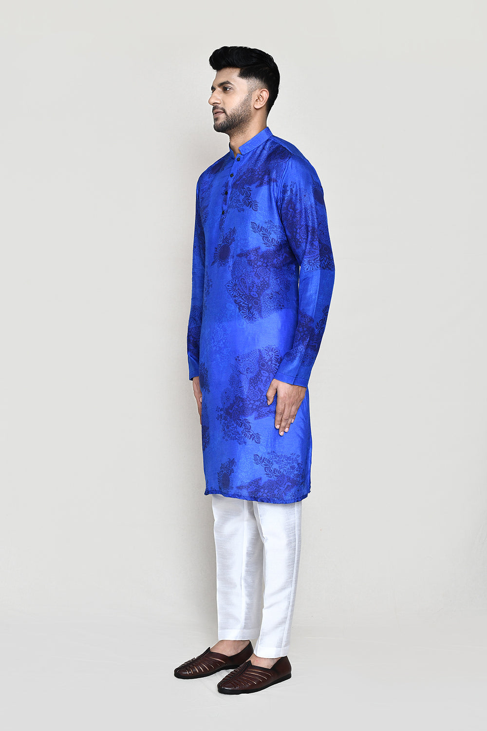 Royal Blue Kurta with Straight Fit Pant