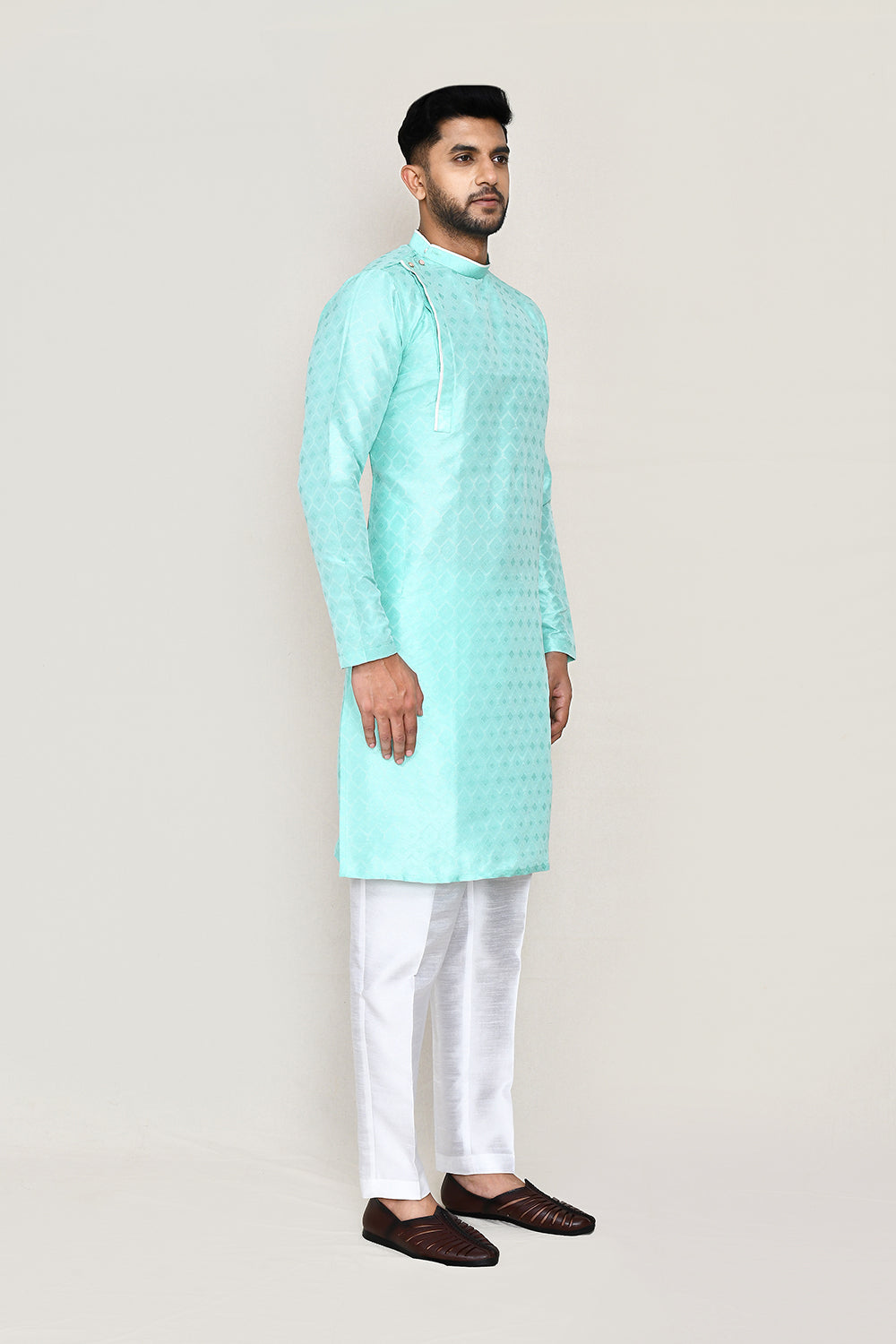 Ocean Green Kurta with Straight Fit Pant