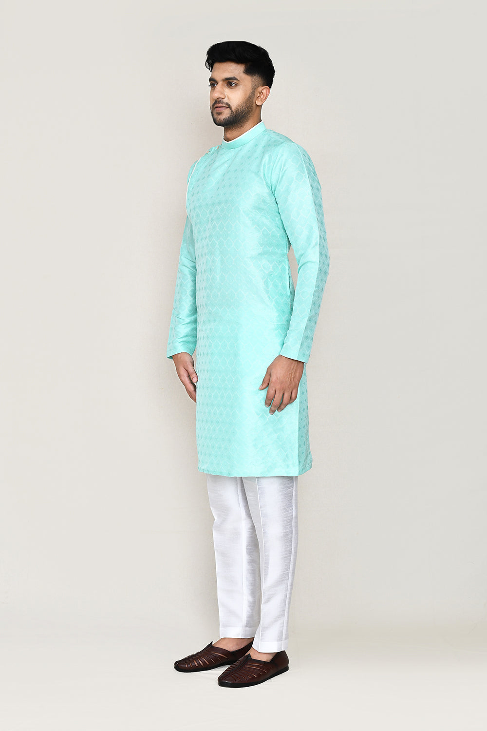 Ocean Green Kurta with Straight Fit Pant
