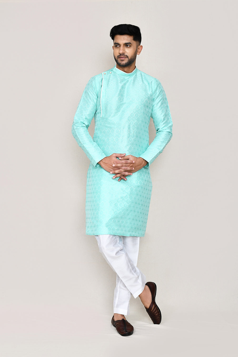 Ocean Green Kurta with Straight Fit Pant