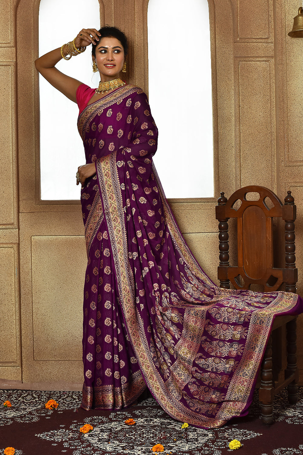 Merjenta Banarasi Silk Saree