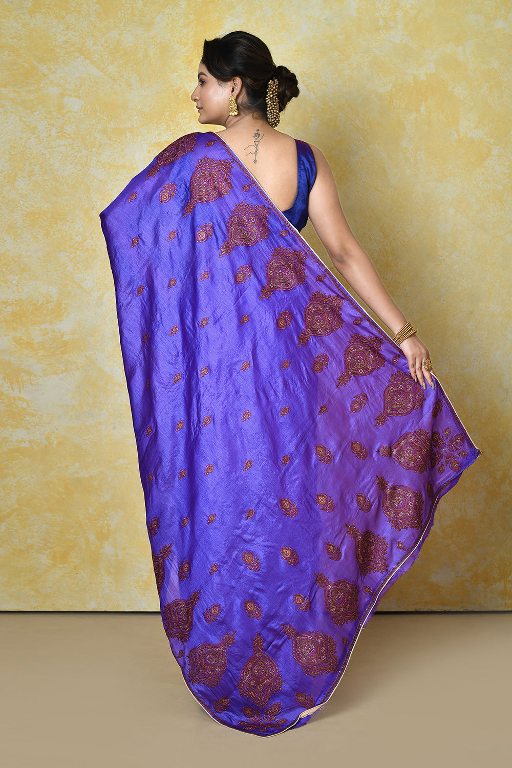 Mov Banarasi Silk Saree