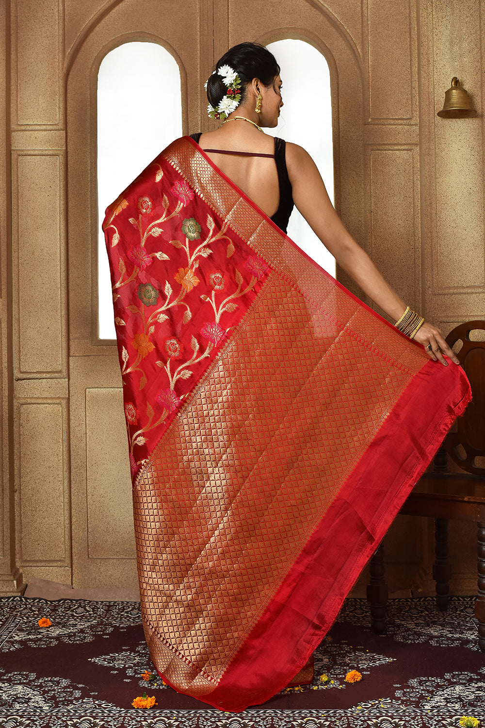 Red Banarasi Silk Saree