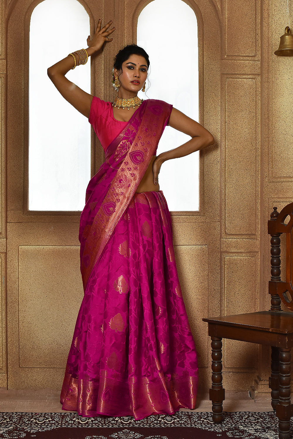 Rani Banarasi Silk Saree