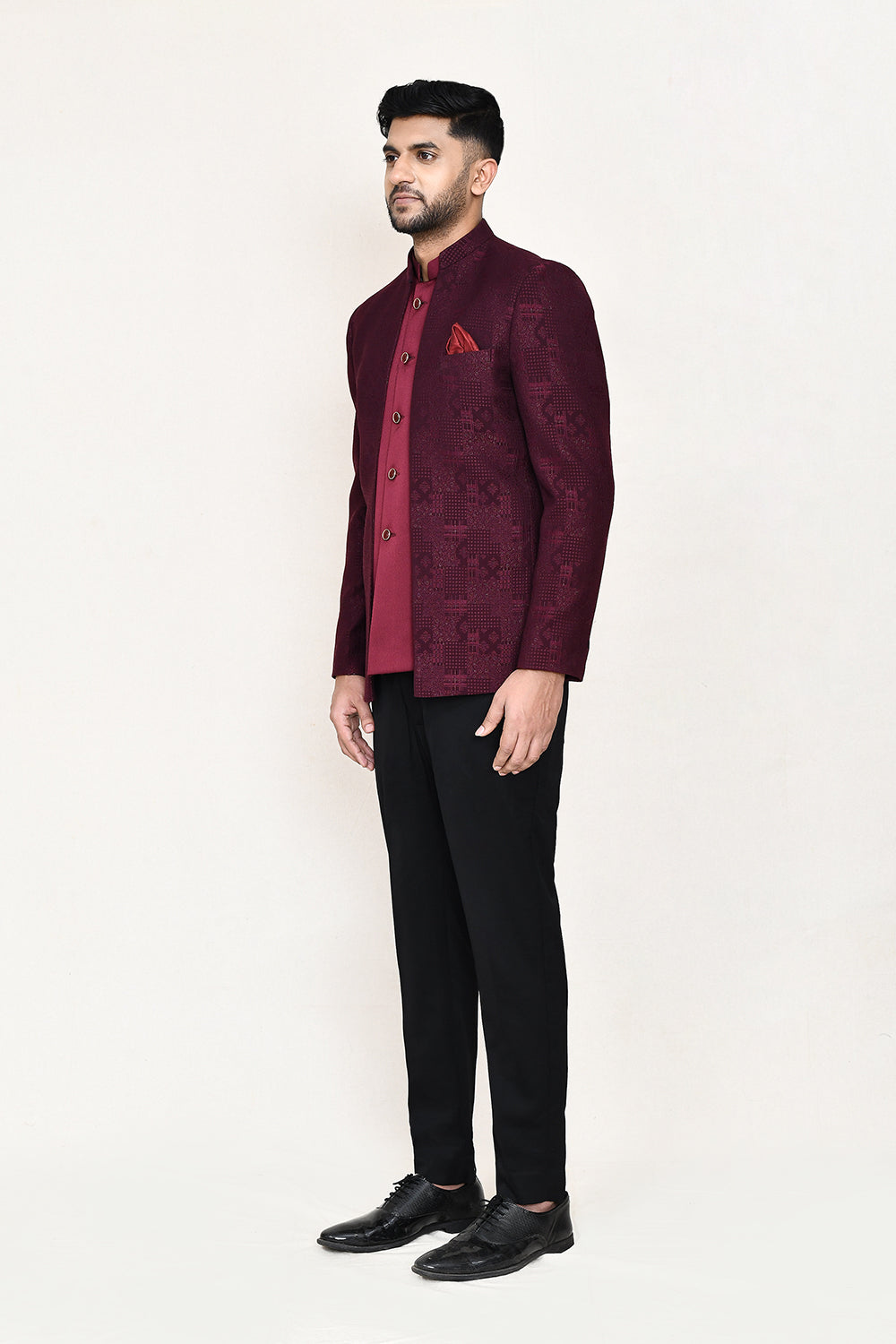 Maroon Jacket with Pant