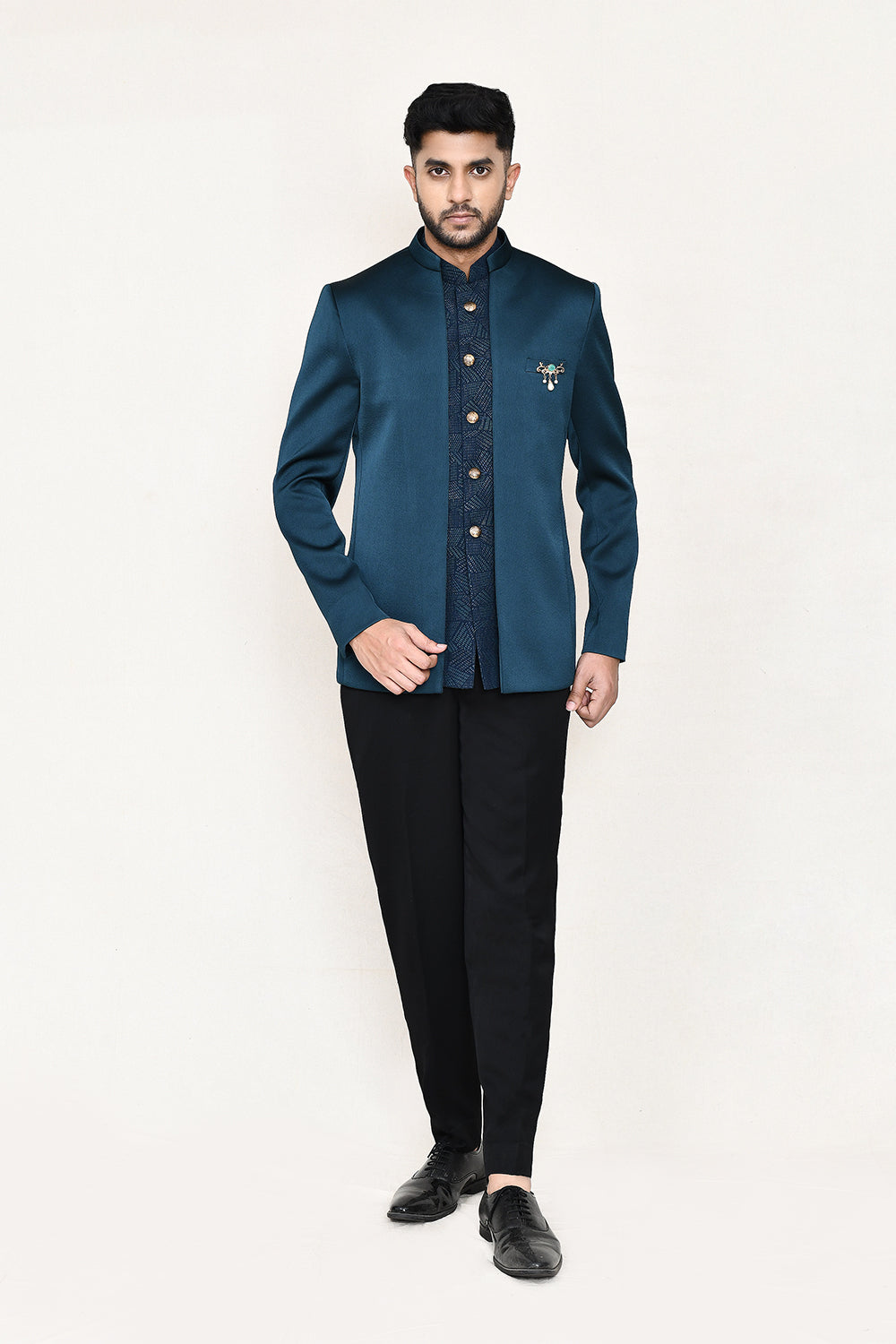 Teal Green Jacket with Pant