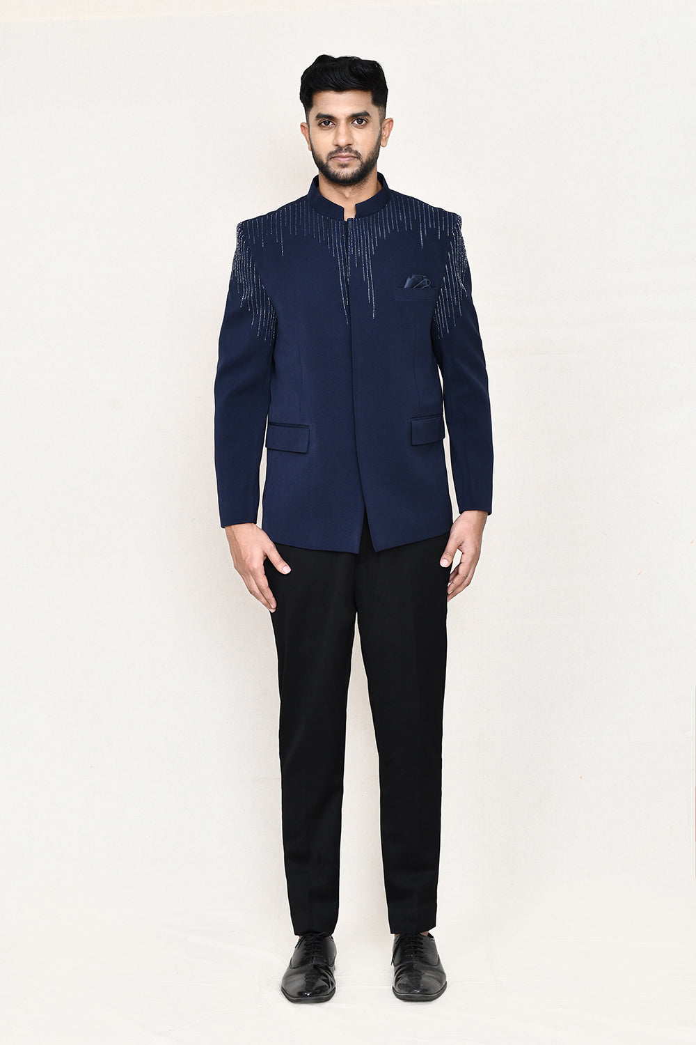 Navy Blue Prince Coat with Pant