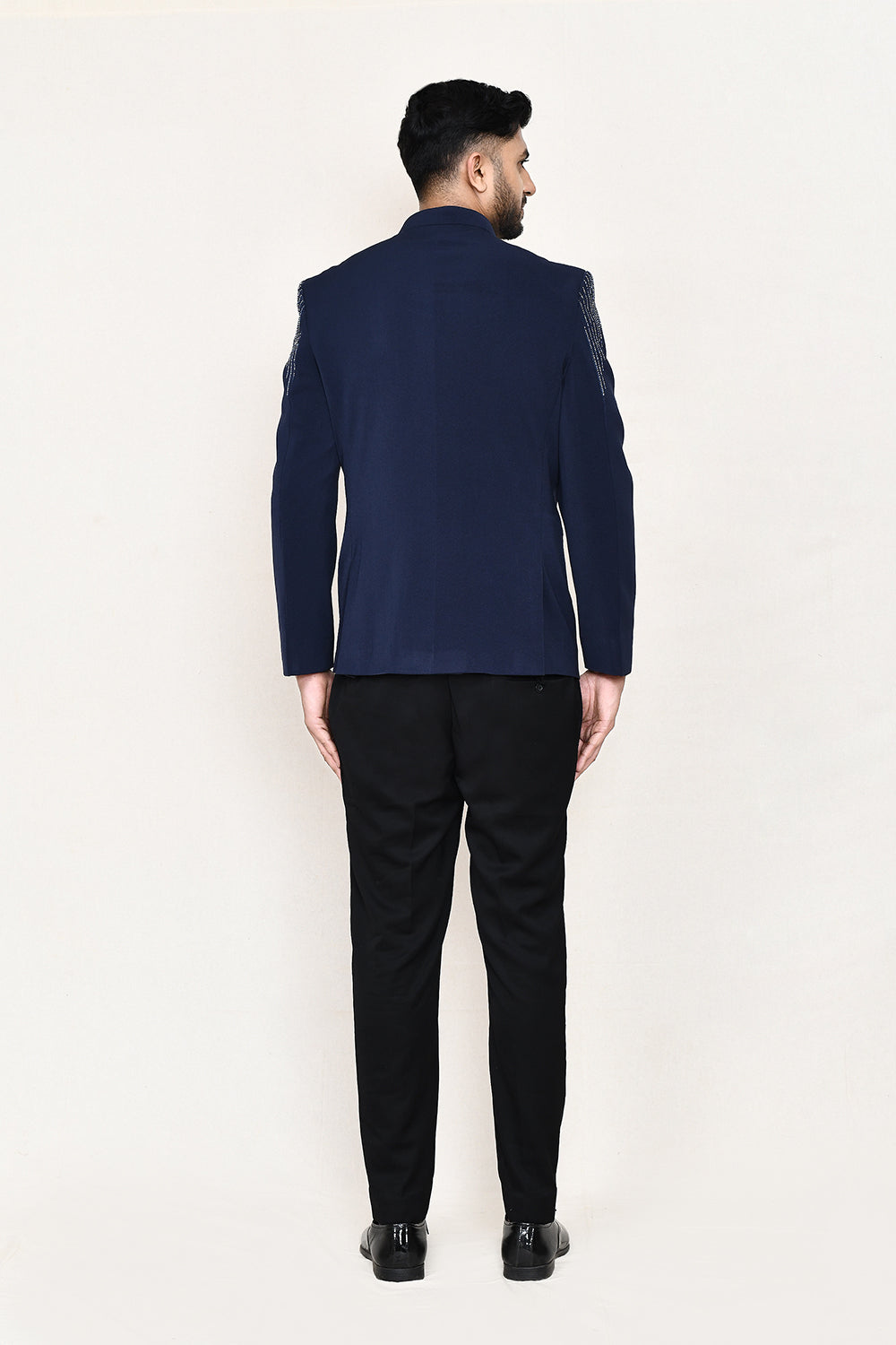 Navy Blue Prince Coat with Pant