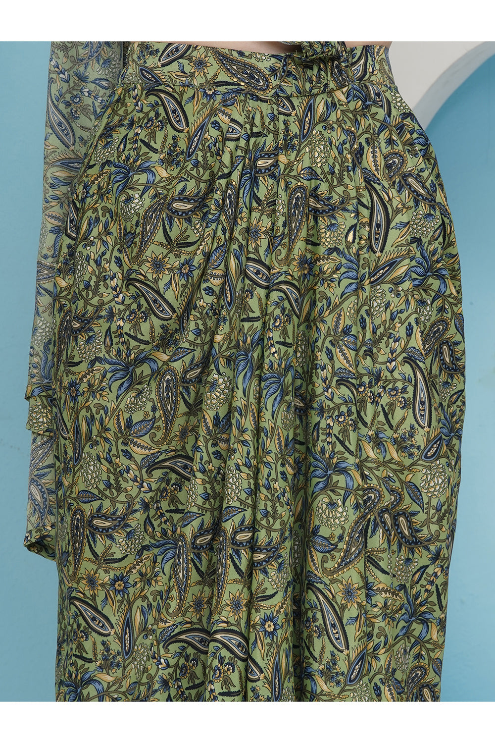 Green Drape Skity with Top