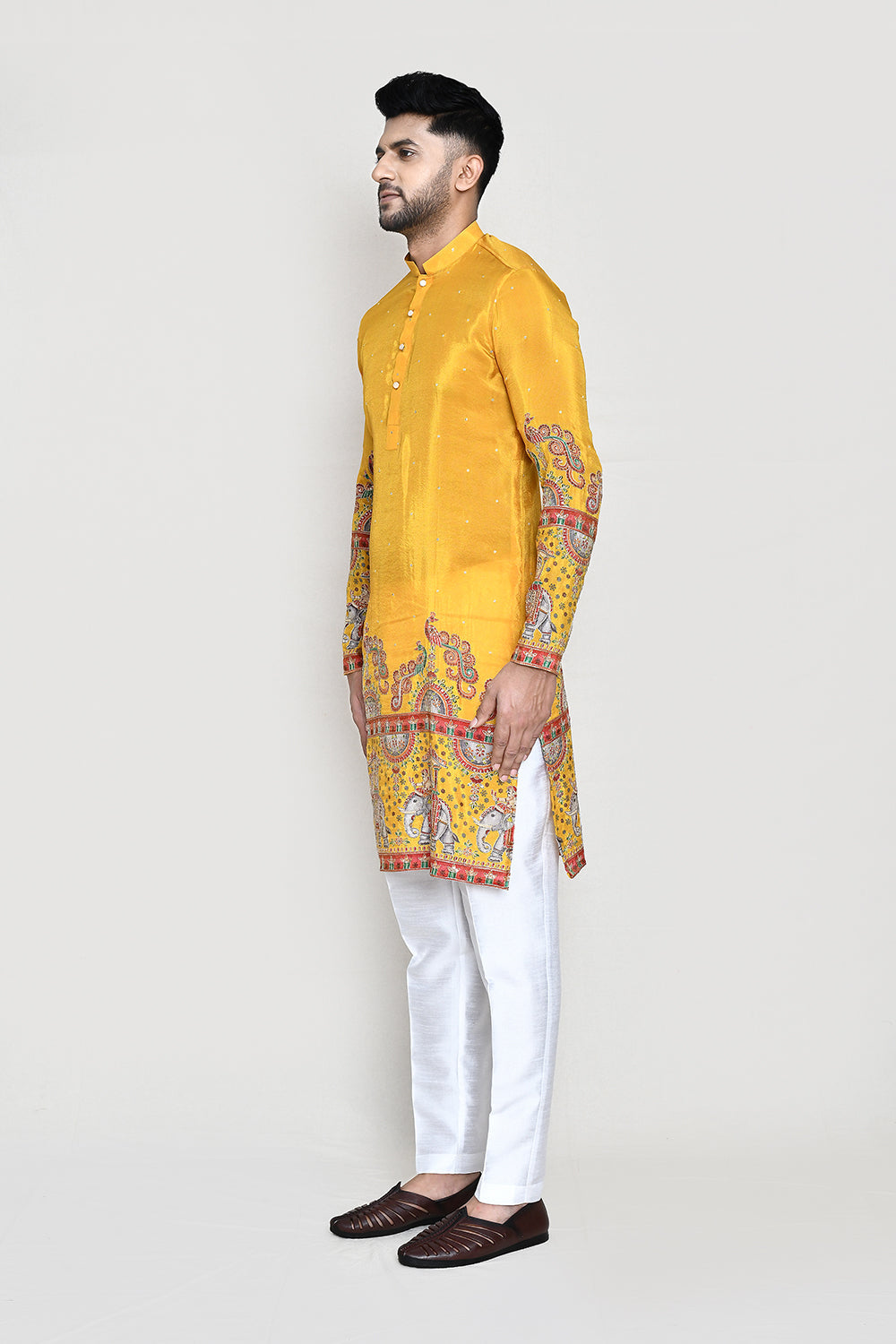 White Kurta with Straight Fit Pant