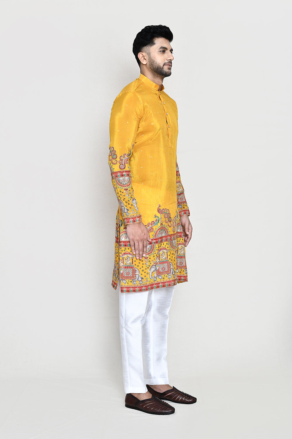 White Kurta with Straight Fit Pant