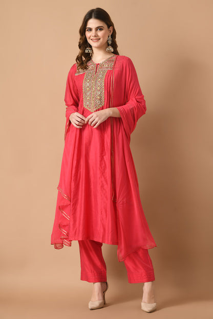 Red Kurta Set