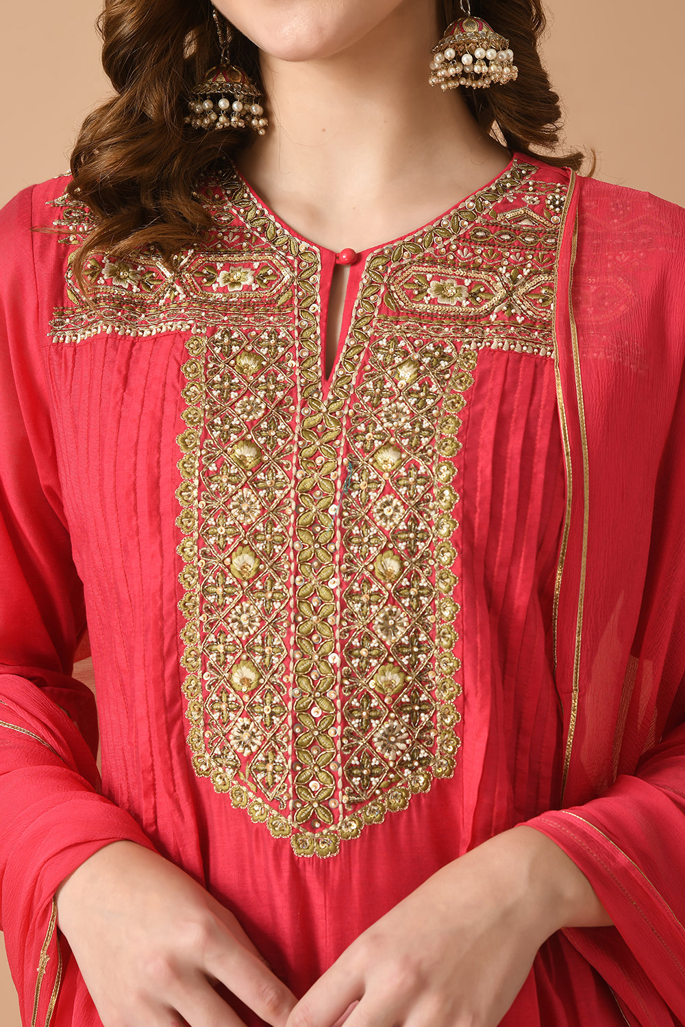 Red Kurta Set