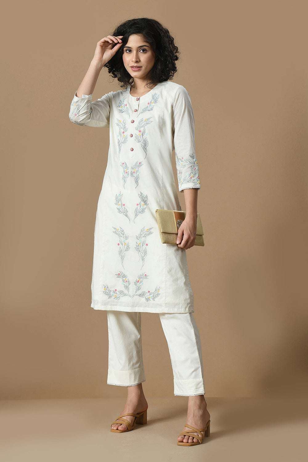 White Kurta Set