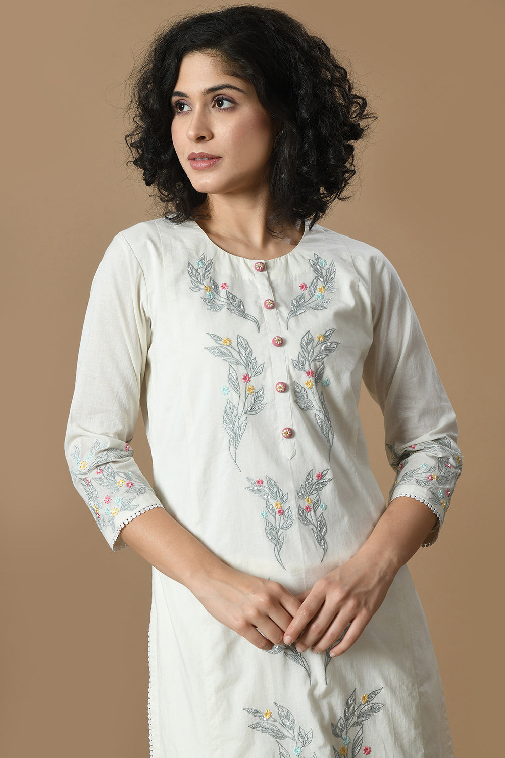 White Kurta Set