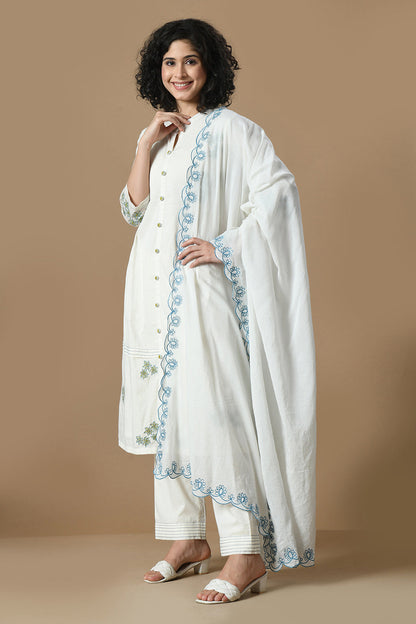 White Kurta Set