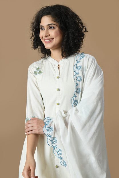 White Kurta Set