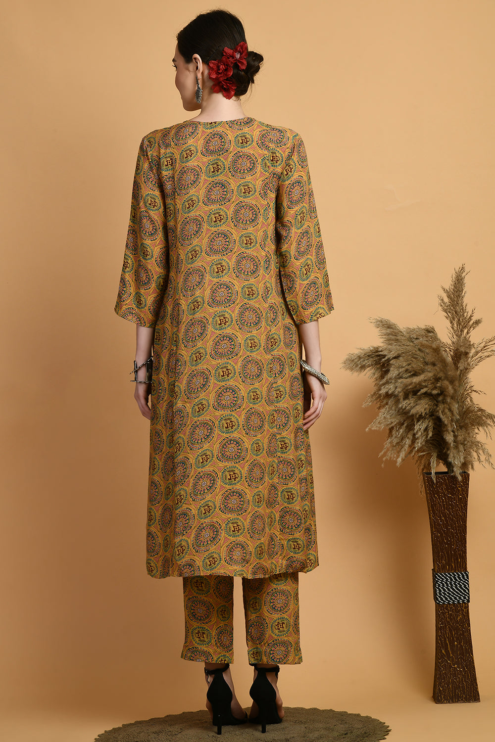 Mustard Kurta Set