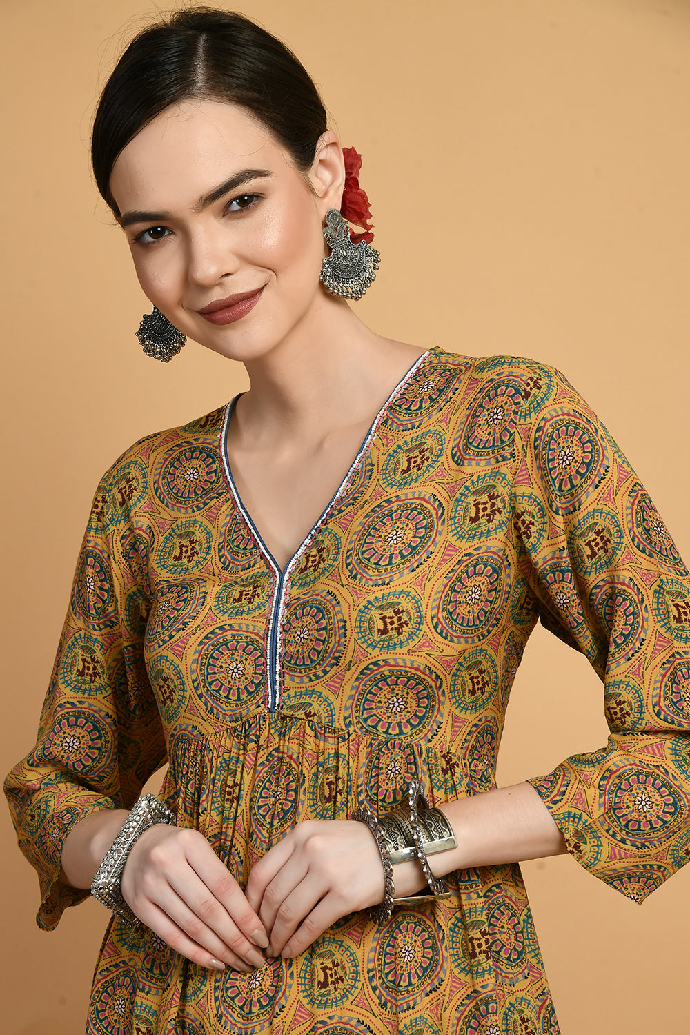 Mustard Kurta Set